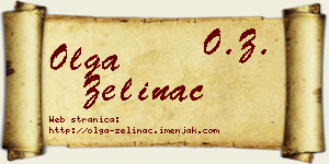 Olga Zelinac vizit kartica